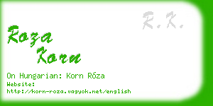 roza korn business card