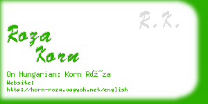 roza korn business card
